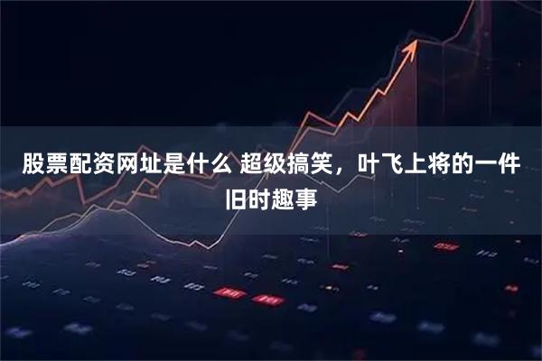 股票配资网址是什么 超级搞笑，叶飞上将的一件旧时趣事